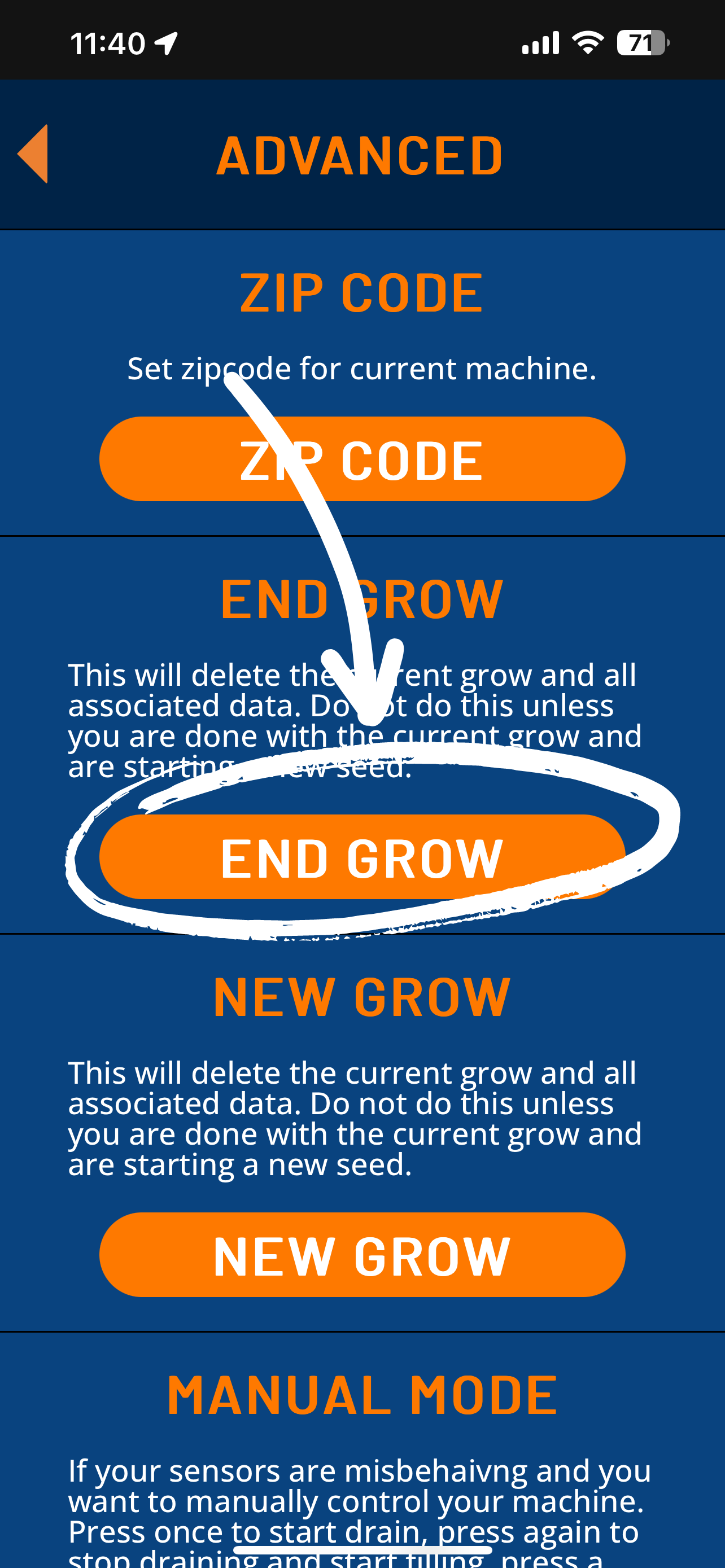 Tap End Grow