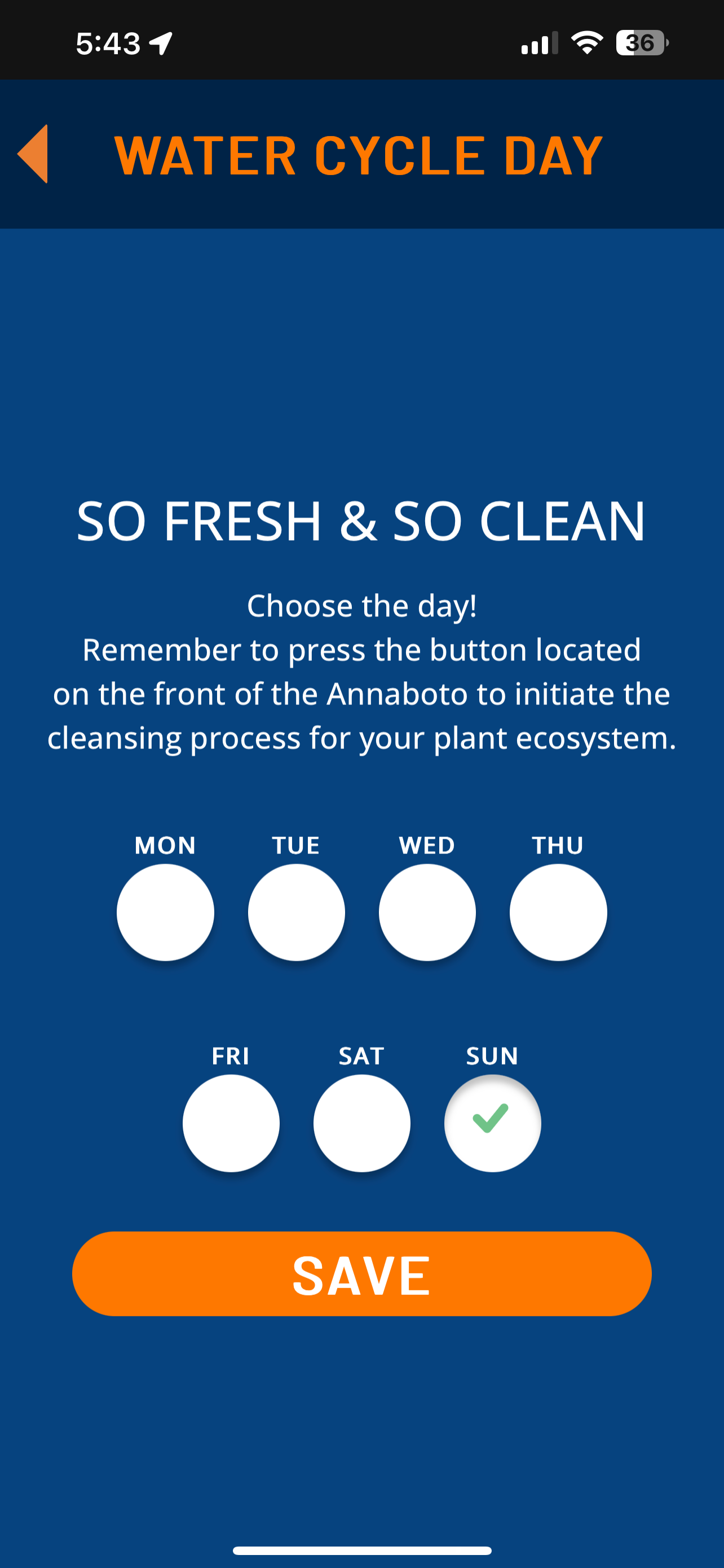 Tap Cleanse Cycle